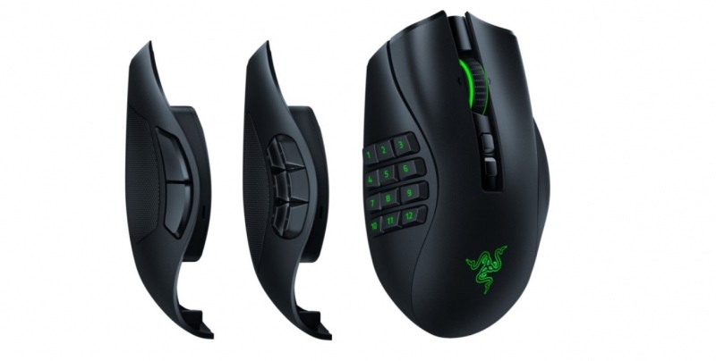 Razer Naga Pro Wireless Gaming mouse, RF Wireless, RGB Lighting, Optical 20000 DPI, Black