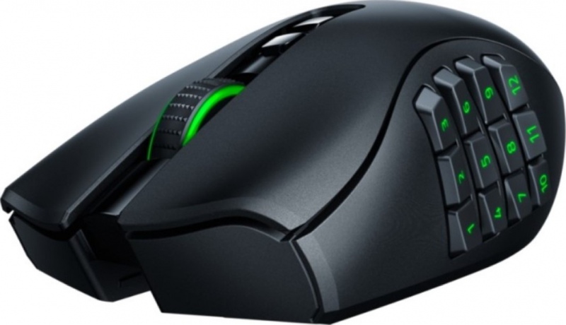 Razer Naga Pro Wireless Gaming mouse, RF Wireless, RGB Lighting, Optical 20000 DPI, Black