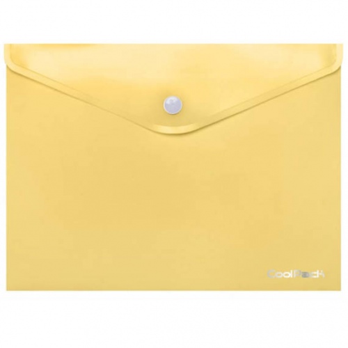 Coolpack document envelope with button PP, A4, pastel yellow
