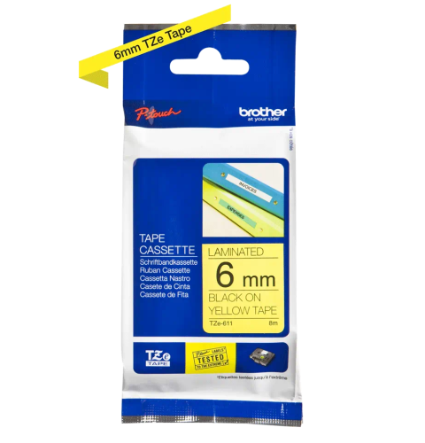 Brother  TZe-641 Yellow/Black (TZE641) 18mm, 8m