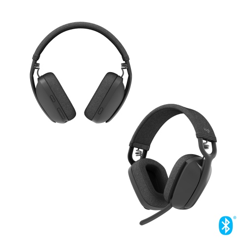 Logitech Zone Vibe 100 Headset, Wireless, Bluetooth, Graphite