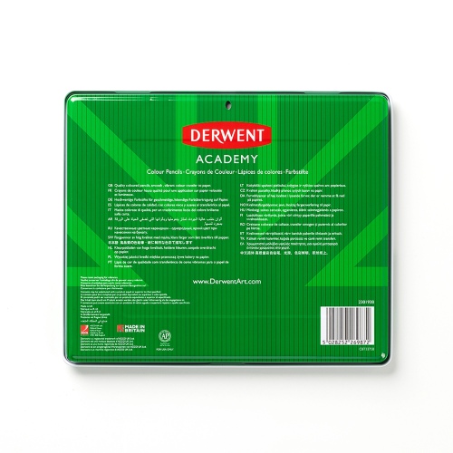Derwent Academy Colouring Pencils 24 colours, Tin box
