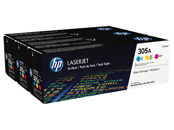 HP Cartridge No.305A Multipack (CF370AM) (CE411+CE412+CE413)