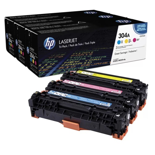 HP Cartridge No.304A Multipack (CF372AM) (CC531+CC532+CC533)