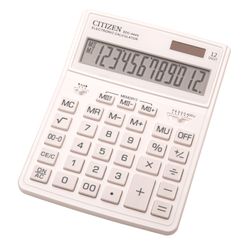 CITIZEN Desktop Calculator SDC-444XRWHE, white
