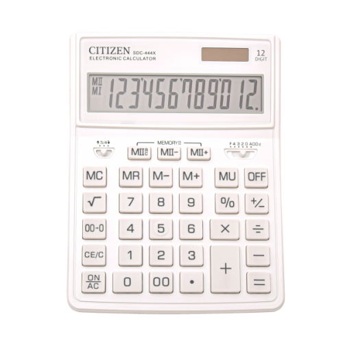 CITIZEN Desktop Calculator SDC-444XRWHE, white
