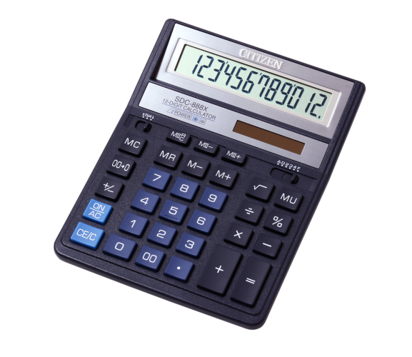 CITIZEN Desktop Calculator SDC-888XBL, blue