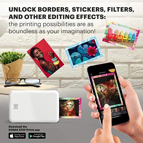 Kodak STEP Instant Mobile Photo printer Colour ZINK 2x3'' 1 ppm, Bluetooth, White