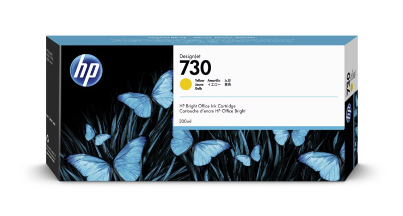 HP 730 (P2V70A) Ink Cartridge, Yellow