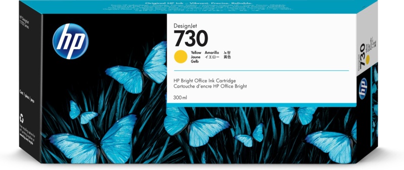 HP 730 (P2V70A) Ink Cartridge, Yellow