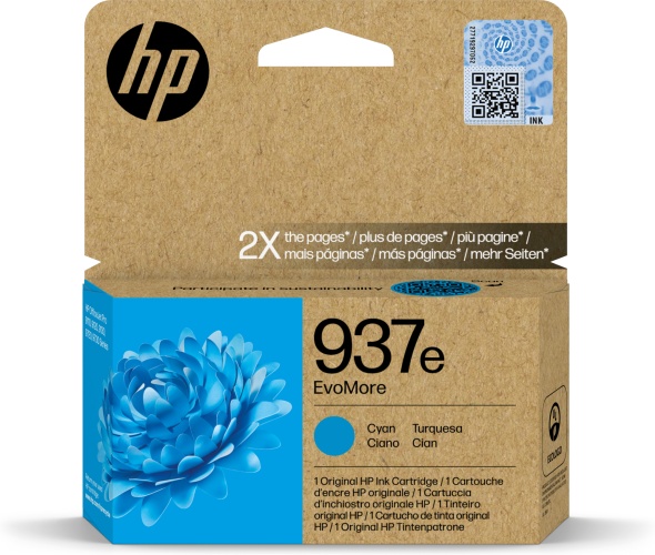 HP 937e EvoMore (4S6W6NE) Ink Cartridge, Cyan