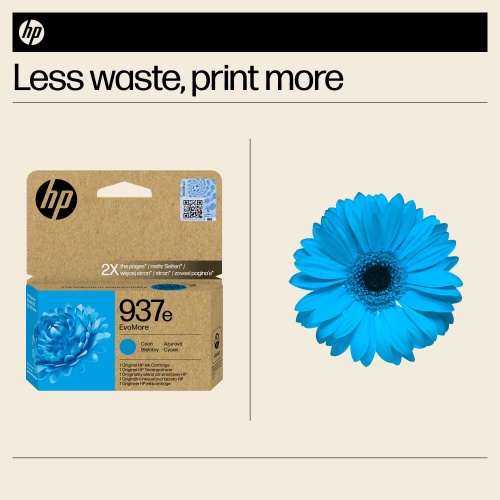 HP 937e EvoMore (4S6W6NE) Ink Cartridge, Cyan