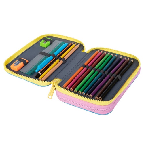 Double decker school pencil case with equipment Coolpack Jumper 2 Dancefloor