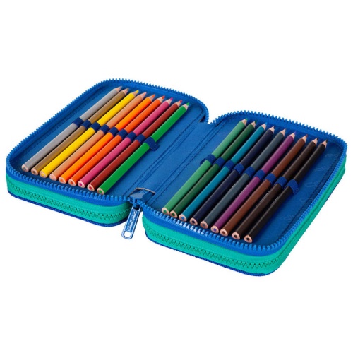 Triple decker pencil case with equipment CoolPack Jumper 3 Gradient Ocean