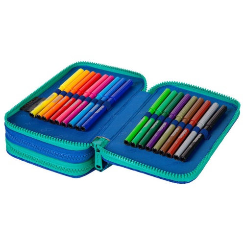 Triple decker pencil case with equipment CoolPack Jumper 3 Gradient Ocean