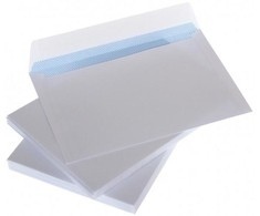 Envelopes with stripe C5 162x229 mm, white 80g x 50 pcs