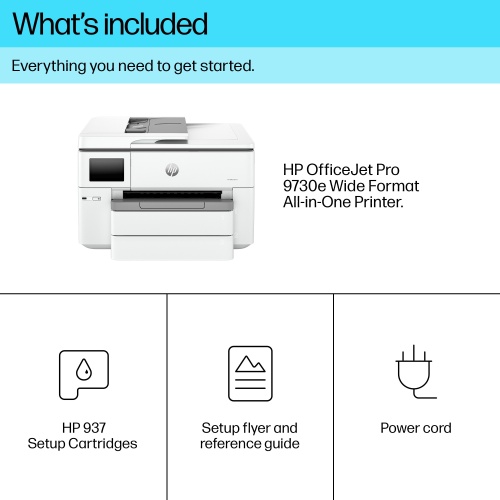 HP OfficeJet Pro 9730e Printer Inkjet Colour MFP A3 22 ppm USB Wi-Fi Ethernet LAN