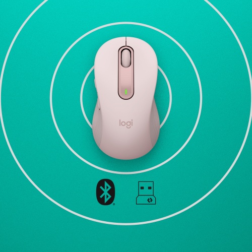 Logitech Signature M650 (910-006254) mouse RF Wireless + Bluetooth Optical 2000 DPI, Rose