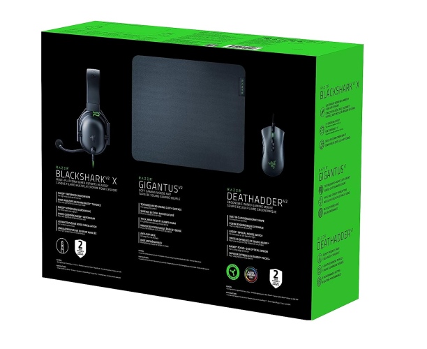 Razer Battle Bundle: DeathAdder V2 Mouse, BlackShark V2 X Headset, Gigantus V2 M Mouse Pad
