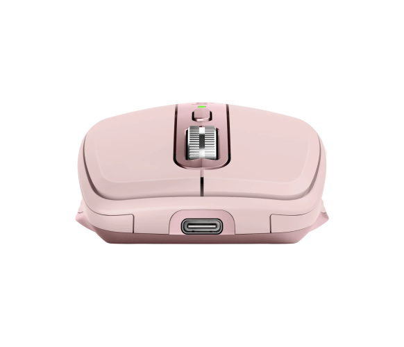 Logitech MX Anywhere 3S Mouse - RF Wireless + Bluetooth, Laser, 8000 DPI, Rose