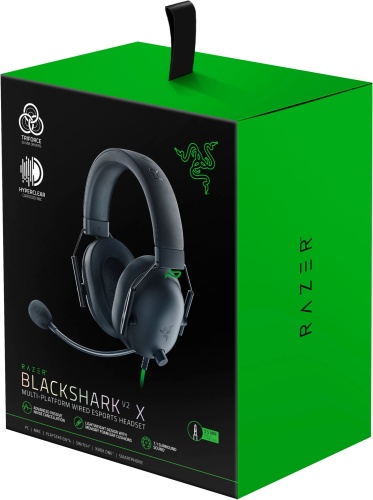 Razer RZ04-03240100-R3M1 BlackShark V2 X Headset Wired Head-band Gaming, Green/Black