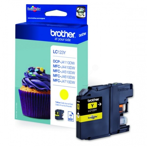 Brother LC123 (LC123Y) Ink Cartridge, Yellow