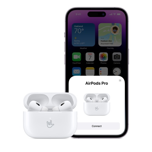 Apple AirPods Pro (2nd Gen) Wireless In-Ear Headphones Earbuds, Balta (MQD83ZM/A)