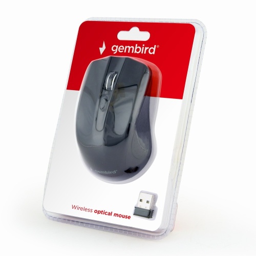 Gembird MUSW-4B-04 Wireless mouse, RF Wireless, Optical 1600 DPI, Black