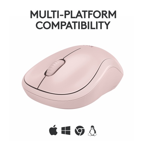 Logitech M240 Silent Wireless Mouse, Bluetooth, Rose