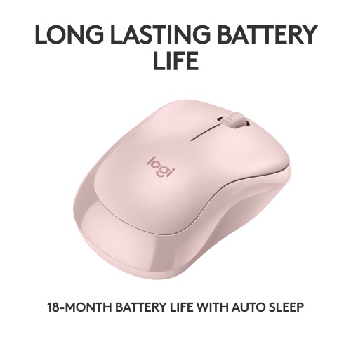 Logitech M240 Silent Wireless Mouse, Bluetooth, Rose