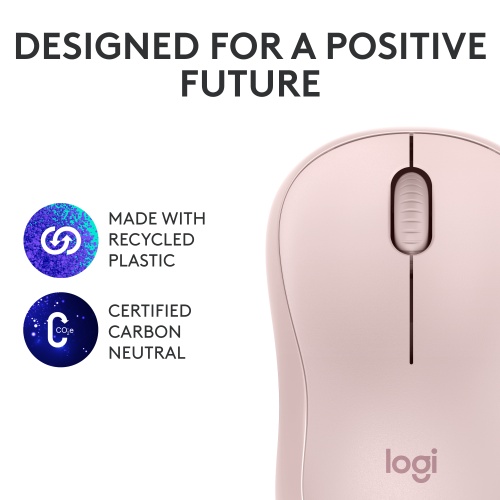 Logitech M240 Silent Wireless Mouse, Bluetooth, Rose