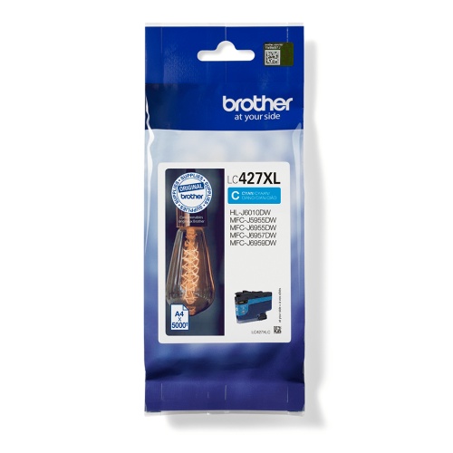 Brother LC-427XLC (LC427XLC) Ink Cartridge, Cyan