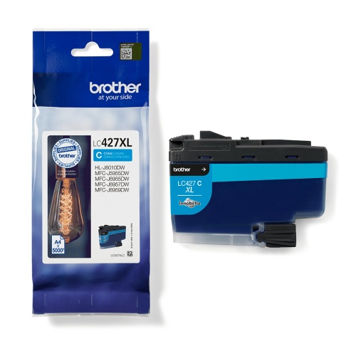 Brother LC-427XLC (LC427XLC) Ink Cartridge, Cyan