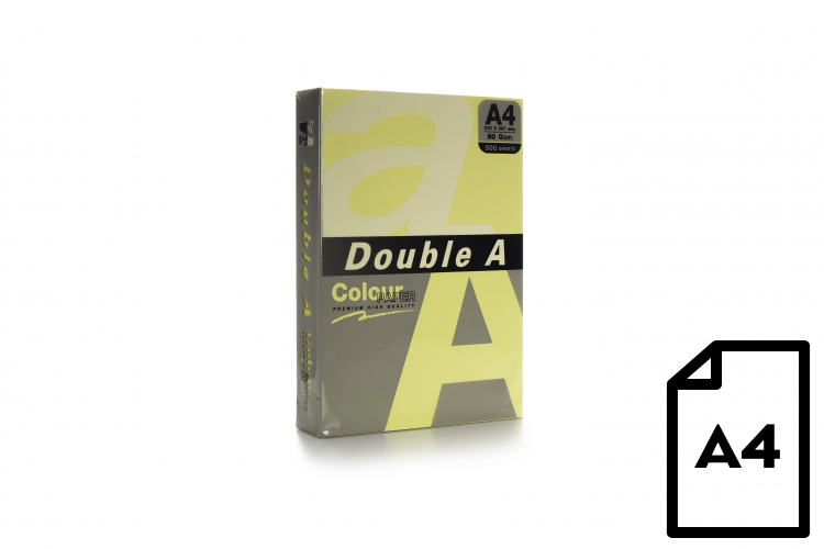 Colour paper Double A, 80g, A4, 500 sheets, Cheese