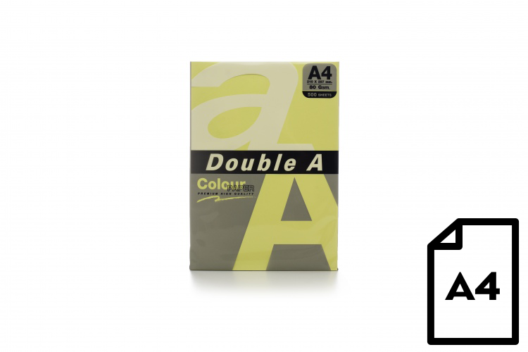 Colour paper Double A, 80g, A4, 500 sheets, Cheese