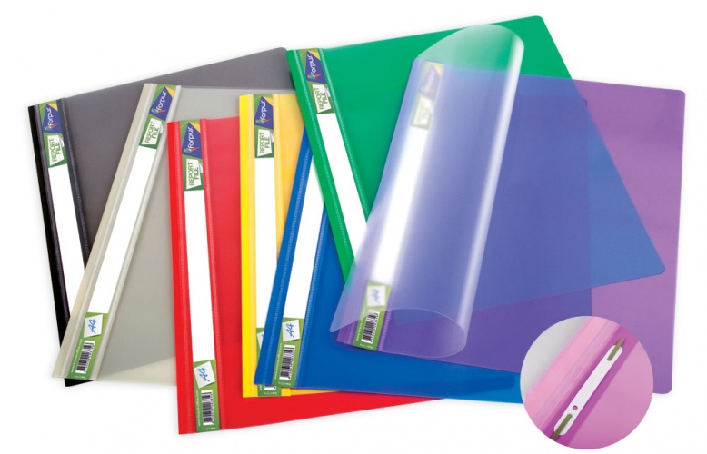 Folder with transparent cover Forpus Premium, A4 +, gray