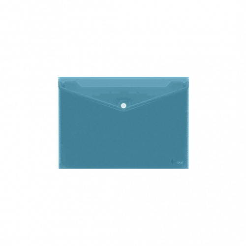 Envelope with print Forpus, A4, plastic, blue transparent