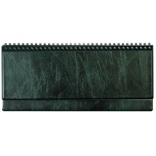 Horizontal table calendar Memo PVC 2024m. Green