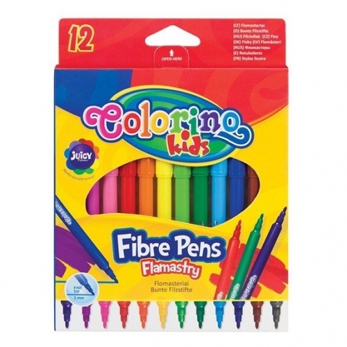 Colorino Kids Fibre pens 12 colours | MDPCLOUD SHOP