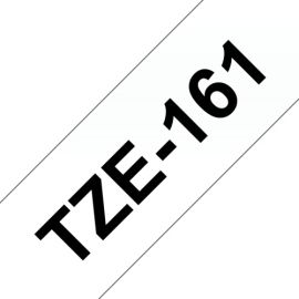 Brother TZe-161 (TZe161) Laminated Labelling Tape Black on Clear, 36mm, 8m