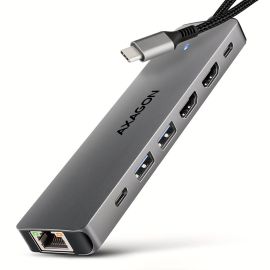 I/O HUB USB-C 7IN1 DUAL 4K/0.15M HMC-7HX2 AXAGON