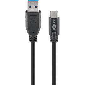 Goobay Sync & Charge Super Speed USB-C to USB A 3.0 charging cable 67999 Round cable