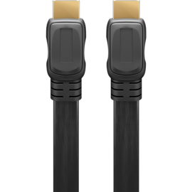 Goobay High Speed HDMI Flat Cable with Ethernet 61279 Black