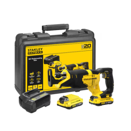 Stanley | 18V V20 Reciprocating Saw - 2 x 2.0Ah Kitbox | SFMCS300D2K-QW | 18 V