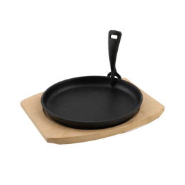 Barbecook Cast Iron Grill Pan with Bamboo Trivet (per 2 pcs) BC-ACC-7420