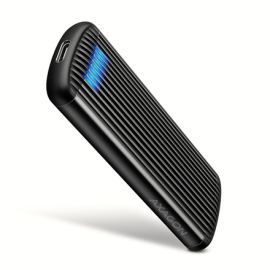 AXAGON USB-C 10Gbps M.2 NVMe SSD Enclosure, Screwless, RIBBED Aluminum EEM2-SC