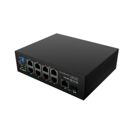 Lanberg Switch PoE 4xBT 4xAT SFP/ETH Din Unmanagment Fast Ethernet ILFE-8P-1GE-1S-120 Unmanaged