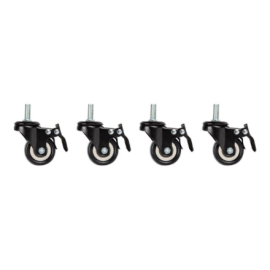 Lanberg Castors with thread and brake for wall mounting cabinets, 4 pcs AK-1601-B