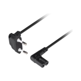 Lanberg CEE 7/16 to EC 320 C7 Euro (radio) power cord 1.8m angled VDE CA-C7CA-12CC-0018-BK