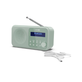 Sharp DR-P420(GN) Tokyo Portable Digital Radio, FM/DAB/DAB+, Bluetooth 5.0, USB or Battery Powered, Aquamarine Green Sharp